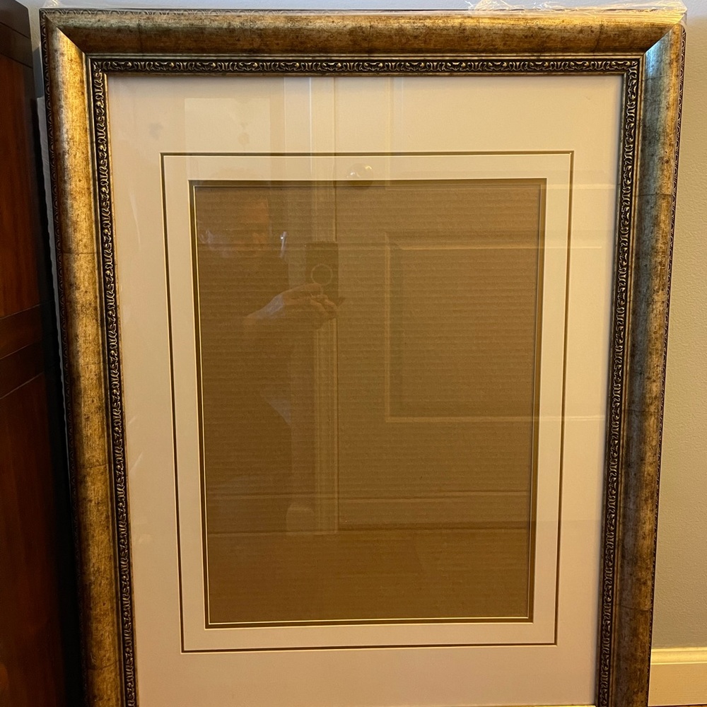 Wood Painting Frame, Distressed Gold Gilded, for up to 24 x 32in